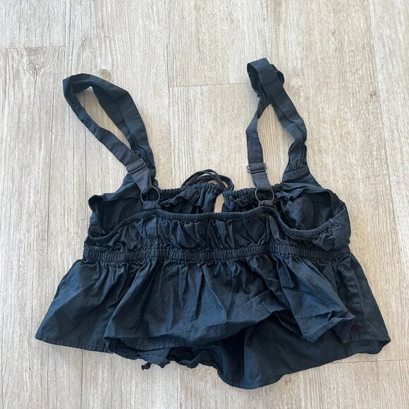 Womens Urban Outfitters Black Cropped Tank Top - L - Picture 5 of 6